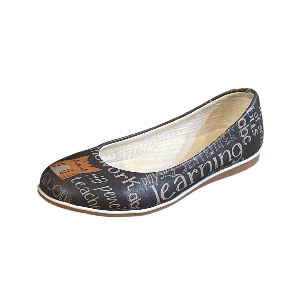 Goby Girls Slip On Shoes Size 2 Brown School Ballerina Loafers‎